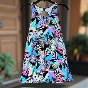 💖💕Art Class Tropical Print Tank/Dress Swim Cover-Up
